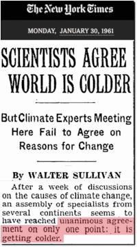 Cooling Not Warming-1961 Consensus